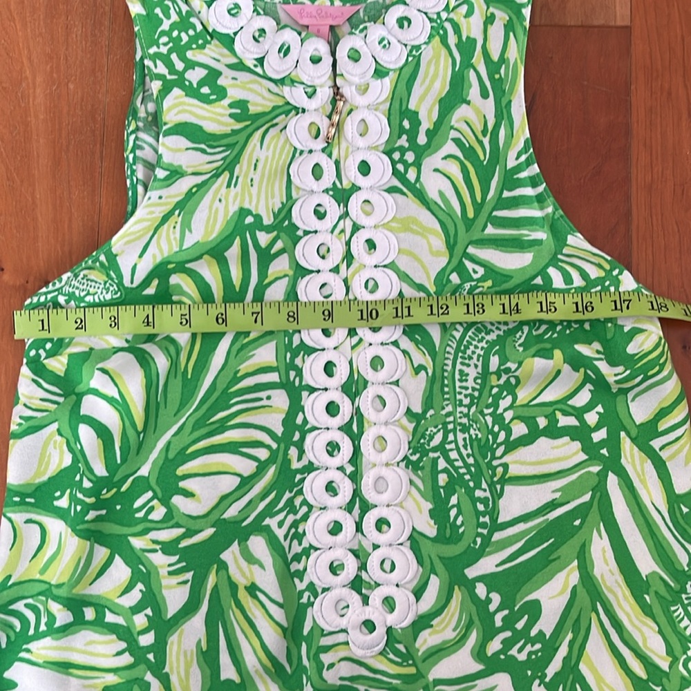 Lilly Pulitzer Green & White Sleeveless Mini Dress - Picture 7 of 8